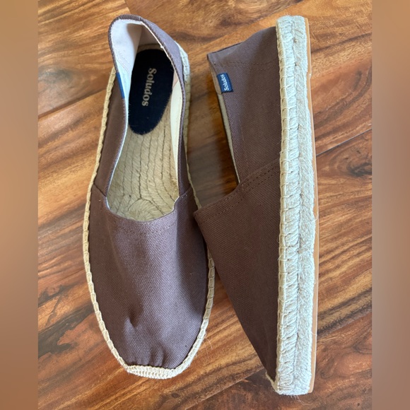 NEW Saludos Men’s Dali Original Espadrille Iberia Brown Slip On Shoes 44 10 10.5